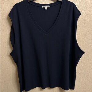 Ophelia Roe Women Plus Black Ribbed Sleeveless Top Size 3X